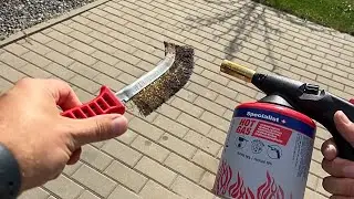 🔥 Remove Oil Stains from Concrete Pavers with a Propane Torch - Fast & Easy Method!
