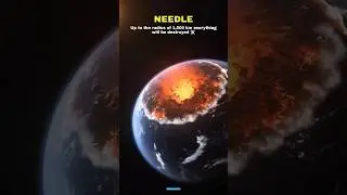 What If A Needle Hits the Earth at the Speed Of Light? 💀☠️ #shorts #space #earth