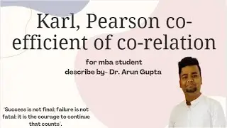 #karl,pearson #co-relation #mbacolleges #mbadegree #education #careerguidance #businessdegree