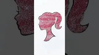 DIY Glitter ✨ Ponytail Barbie girl coloring ideas for kids #kids #kidsart #barbiegirl  #girl
