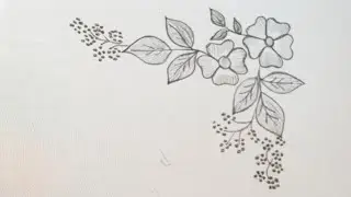 Hand embroidery beautiful corner design for dress-kurti-cushion cover etc l Elegant embroidery