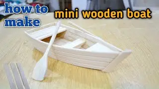 how to make mini wooden boat at home | scrap wood | easy to build 🚣&zwj;♂️