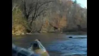 Paddling the Thunderbolt-X kayak on 11-12-11, Charlottesville, VA