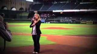 Ashley Phelps Performs the National Anthem | Houston Astros VS Seattle Mariners on April 24, 2013