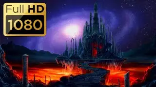 Cartoon background - Fantasy landscape.