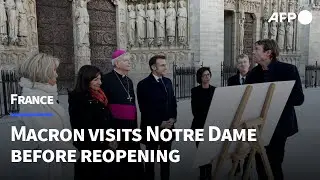 🔴LIVE: President Emmanuel Macron makes last visit to Notre Dame before reopening | AFP