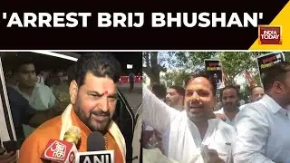 Youth Congress Workers Hold Protest In New Delhi Demanding Arrest Of BJP MP Brijbhushan Sharan Singh