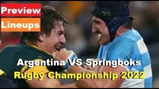 Preview: Argentina VS Springboks G1 Rugby Championship 2022. Team Lineup, Stats, Predictions