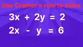 Solution to two simultaneous equations by cramer’s rule method