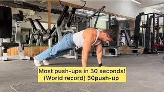Most push-ups in 30 seconds (world record) 😇50 push-up ​⁠@Ramanfitness76 #youtubevideo #pushups