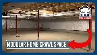 Inside A Crawl Space Underneath A Modular Two Story Home