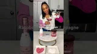 Raspberry Rose Champagne Floats🥂💗 #valentinesday #galentinesday #cocktail #festivedrinks