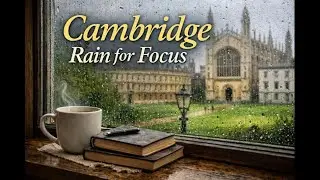 Cambridge University Rain for Focus ☕🌧️ | Window Rain + White Noise (1 Hour)