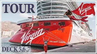 Tour Of Virgin Voyages Cruise Ship, The Valiant Lady- Deck 5,6 & 7