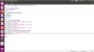 Accept input from user and print user input values using C programming