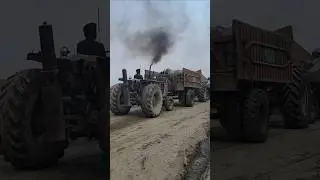Massive Rock Transport | Heavy Duty Tractor Trolleys at Mining Site | Extreme Hauling Action #shorts