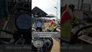 Versova to Madh Ferry #travel #bike #mumbai #shorts