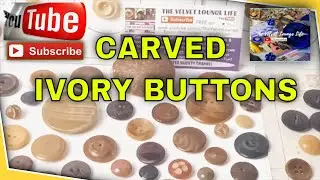 Antique Button Collection Ivory Tagua Nut Vegetable Save the Elephant @TheVelvetLoungeLife