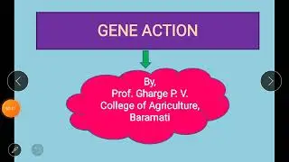 Lecture No. 8 - Gene action
