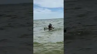 Hilarious underwater motorcycle illusion in Saquarema, Brazil