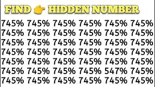 Test your Observation skills Find the hidden number in one minute 