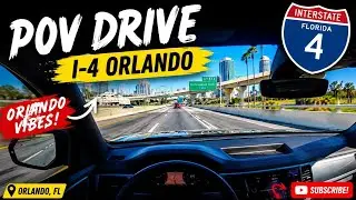 Driving Interstate 4 past Orlando - POV VW Atlas 3.5 V6