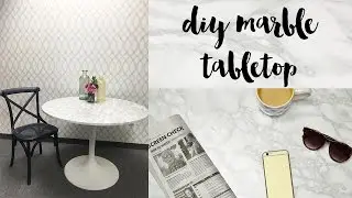 Use Marble Sticky Back Plastic to Cover a Table