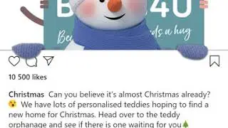 Personalised Teddy Bears for Christmas