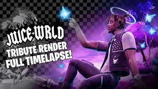 Juice Wrld Tribute Render (TIMELAPSE)
