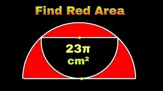 Calculate Area of the Red Shaded Region? | Geometry Puzzle 