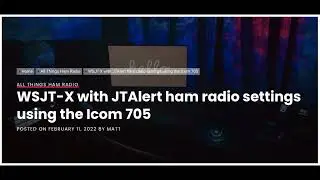 WSJT-X with JTAlert ham radio settings using the Icom 705