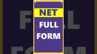 NET Full form | Full Form of NET | #fullform #shorts #net