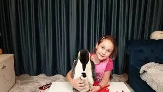 Antonia popping penguin surprise egg!