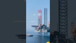 chopper landing#rig#offshore #🚁