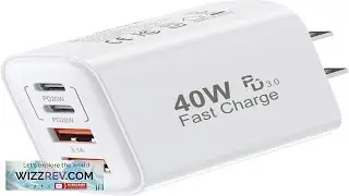 USB C Charger Block 40W 4 Ports USB C Wall Charger Plug Fast