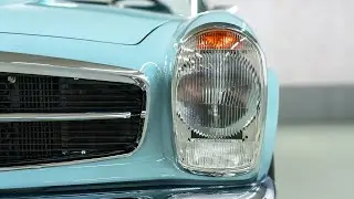 1970 Mercedes-Benz 280 SL w113 Pagoda in Horizon blue color