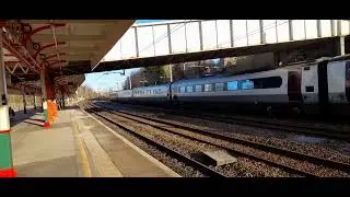Lumo 222005 passes through platform 4 at Lancaster Castle Station 20/11/25