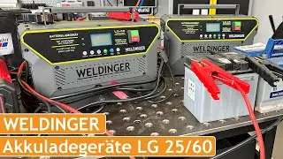 WELDINGER LG25 vs. LG60 SmartInvert Ladegerät – 25 A & 60 A, Repair & Boost im Vergleich