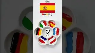 Guess The Final Color🎨09 Flags｜MIxing Color｜Satisfying ｜Relaxing｜Art | Paint Mixing | ASMR Art