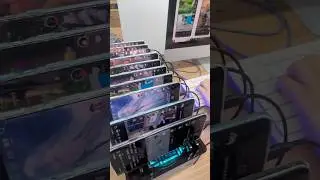 20 USB Ports Phone Farm Holder Charging HUB Setup Bot Farm Granja de bots #phonefarm #boxphonefarm