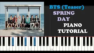 Bts - Spring Day (Piano Tutorial) Teaser