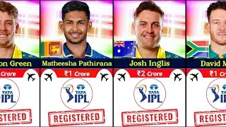 IPL 2026 Auction Register Foreign Player List || Famous Overseas Cricketers Registered For IPL 2026