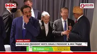 Somaliland President Holds Historic Meeting with Israeli President and Eric Trump.