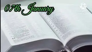 Day 07 || January 07 || ஒரு வருடத்தில் முழு வேதாகமம் 