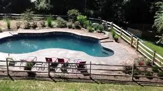 Stamped Concrete pool apron by Gray Construction