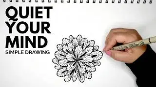 40 Minutes of Slow Floral Drawing | Pure Calm Zentangle Session