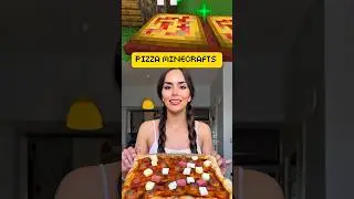 How to Make a Minecraft Block Pizza ?! 🍕⛏️🟫🔥 #shorts #minecraft #pizza #recipe