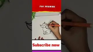 Cute Fox Drawing 🦊 🦊🦊 #shorts #fox #art