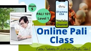 How to Learn Pali?-PALI 101&ndash;Pali for Beginners&ndash;Level 1-Week 5-Declension & Translation-Dhamma USA