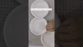 Paper plate wall decor idea| wall decor with plates| diy wall decor #shorts #diy #wallhanging #decor